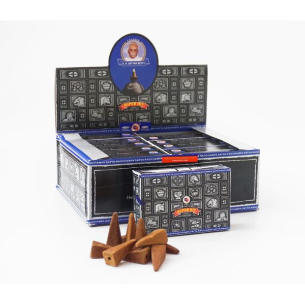 Ароматичні конуси Рідкий дим Супер Хіт Сатья SATYA BACK FLOW CONES SUPERHIT 10 шт.