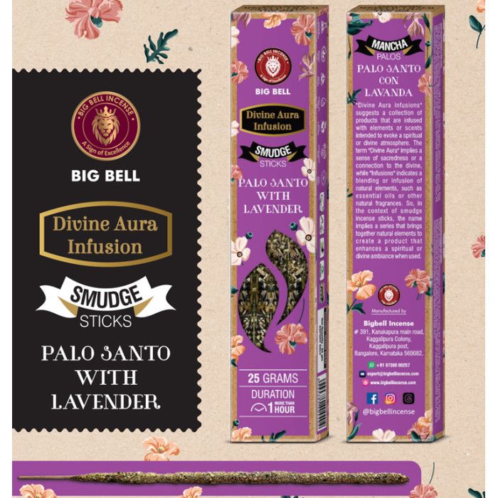Пахощі Пало Санто та Лаванда BIG BELL Smudge Palo Santo Lavender 25 грам