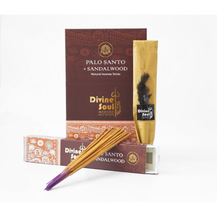 Благовония Пало Санто и Сандаловое дерево DIVINE SOUL PALO SANTO SANDALWOOD 15 грамм