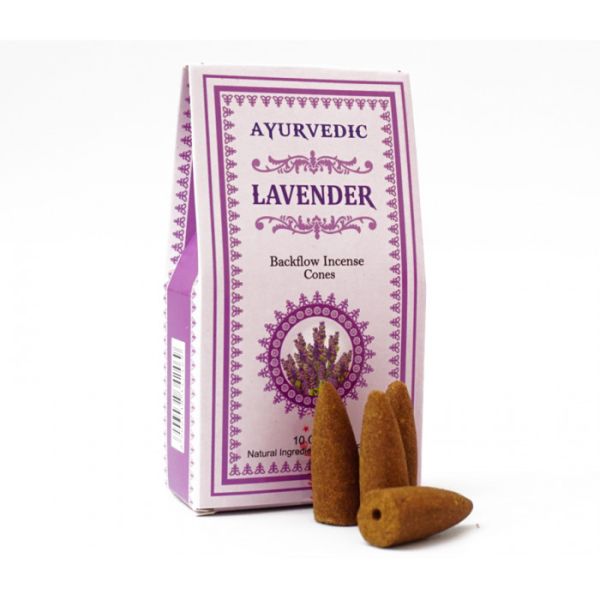 Ароматичні конуси Лаванда Аюрведік Ayurvedic BACK FLOW CONES LAVENDER 10 шт.