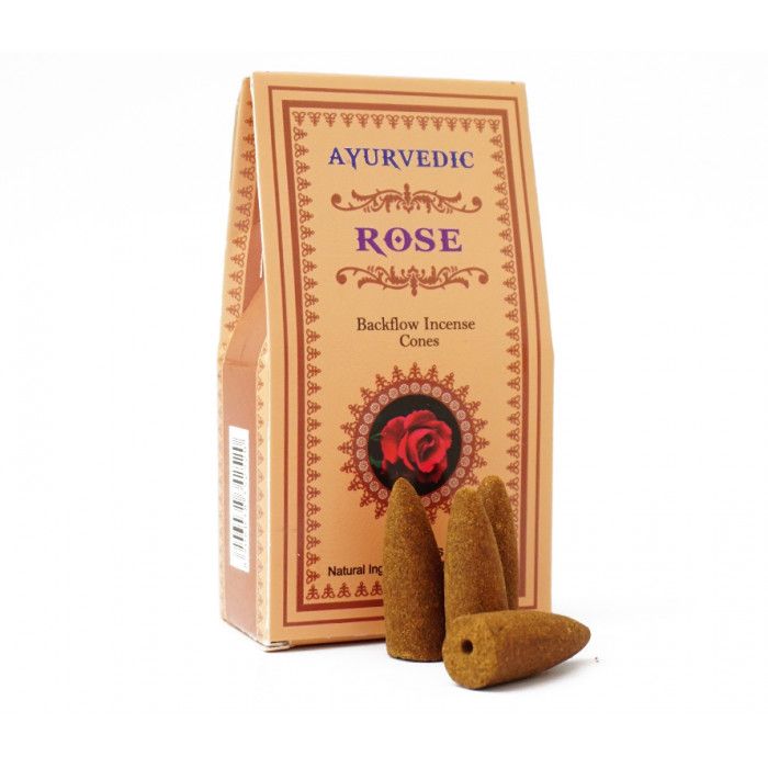Ароматичні конуси Троянда Аюрведік Ayurvedic BACK FLOW CONES ROSE 10 шт.