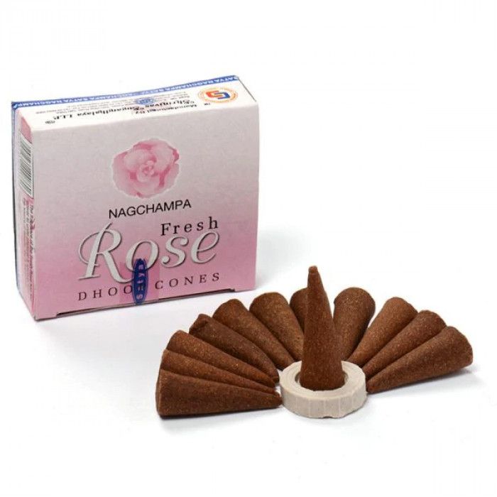Ароматичні конуси Свіжа Троянда Сатья Satya Fresh Rose Cone 20 грам