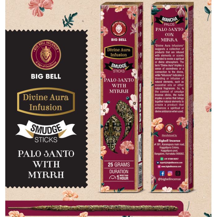 Благовония Пало Санто и Мирра BIG BELL Smudge Palo Santo Myrrh 25 грамм
