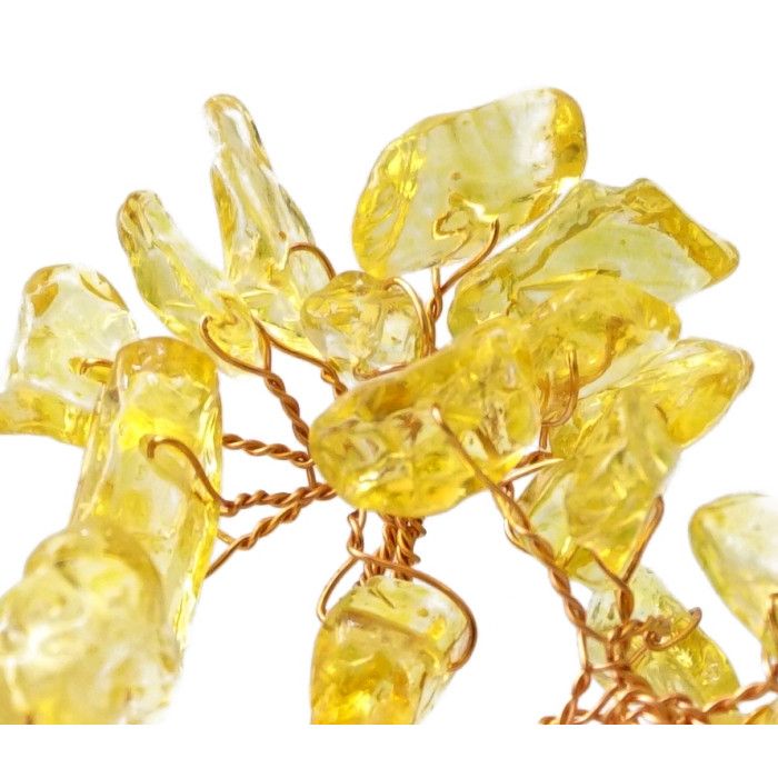 Дерево щастя з камінням Цитрин 16 см