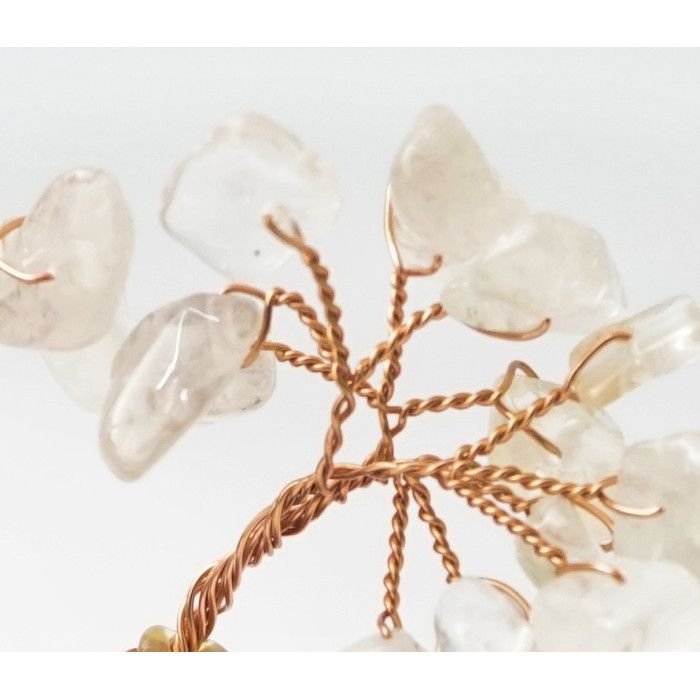 Дерево Счастья с камнями Горный хрусталь 16 см