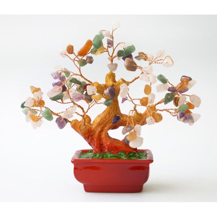 Дерево Щастя з камінням Мікс 16 см