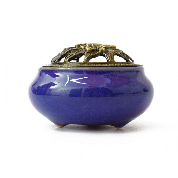 Курильниця для пахощів керамічна "Тріснувший лід" синя