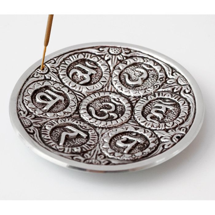 Підставка під пахощі алюмінієва тарілка 7 чакр
