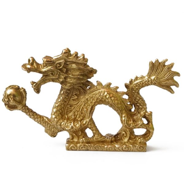 Металева статуя «Дракон із перлиною» бронза