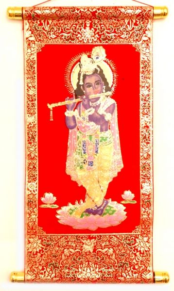 Свиток настенный Кришна с флейтой