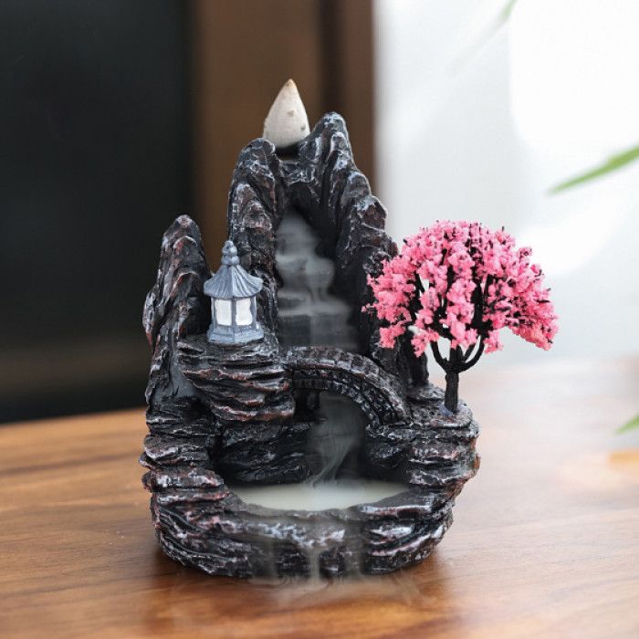 Підставка для пахощів "Рідкий дим" полістоун "Рожева романтика"