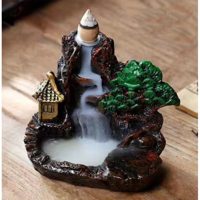 Підставка для пахощів "Рідкий дим" полістоун "Яшмові гори"