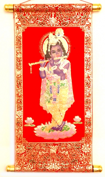 Свиток настенный Кришна с флейтой